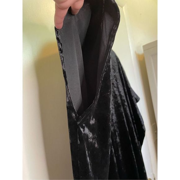 Andrée by Unit Boho Velvet Embroidered Kimono Cardigan in Black - Size m/l - Picture 13 of 13